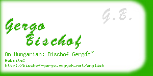 gergo bischof business card